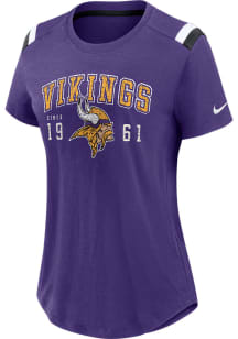 Nike Minnesota Vikings Womens Purple Historic Short Sleeve T-Shirt