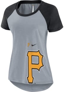 Nike Pittsburgh Pirates Womens Grey Breeze Short Sleeve T-Shirt