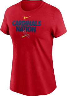 Nike St Louis Cardinals Womens Red Local Short Sleeve T-Shirt