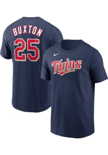 Byron Buxton Minnesota Twins Navy Blue Home Short Sleeve Player T Shirt