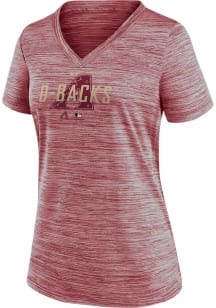 Nike Arizona Diamondbacks Womens Crimson Velocity T-Shirt