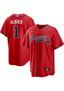 Ozzie Albies Atlanta Braves Mens Replica Alt Jersey - Red