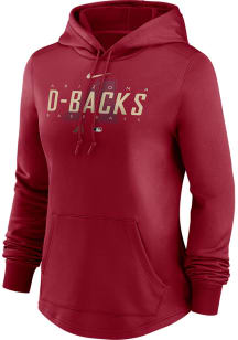 Nike Arizona Diamondbacks Womens Crimson Pregame Hooded Sweatshirt