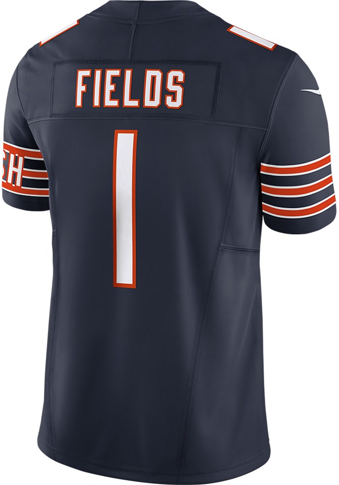 Men's Nike Justin Fields White Chicago Bears Vapor Elite Jersey