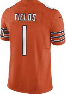 Justin Fields Nike Chicago Bears Mens Orange Vapor F.U.S.E. Limited Football Jersey