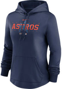Nike Houston Astros Womens Navy Blue Pregame Hooded Sweatshirt