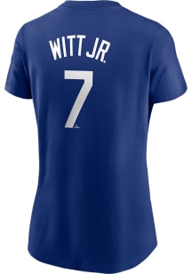 Bobby Witt Jr Kansas City Royals Womens Blue Gameday Player T-Shirt