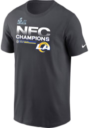 Nike Los Angeles Rams Grey SBLVI TROPHY CONFERENCE CHAMPIONS Short Sleeve T Shirt