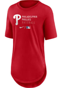 Nike Philadelphia Phillies Womens Red Weekend Short Sleeve T-Shirt