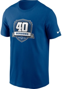 Nike Indianapolis Colts Blue 40th Anniversary Short Sleeve T Shirt