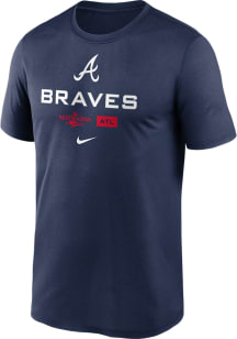 Nike Atlanta Braves Navy Blue 2022 Postseason Dugout Short Sleeve T Shirt