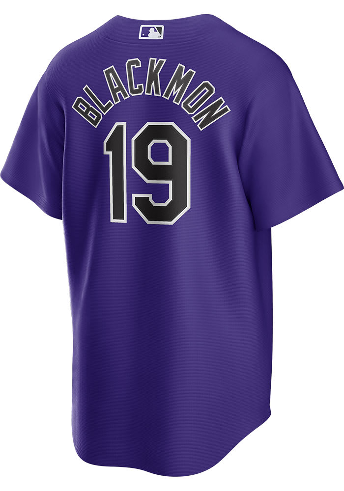 Nike Men's Charlie Blackmon Colorado Rockies Official Player Replica Jersey - Purple