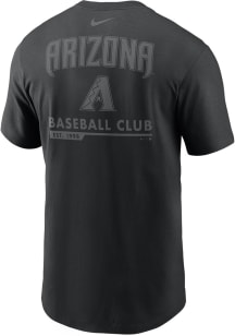 Nike Arizona Diamondbacks Black Pitch Black Baseball Club Short Sleeve T Shirt