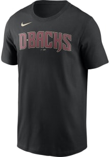 Nike Arizona Diamondbacks Black Wordmark Short Sleeve T Shirt