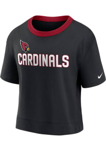 Nike Arizona Cardinals Womens Black Fan High Short Sleeve T-Shirt
