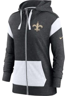 Nike New Orleans Saints Womens Black Contrast Long Sleeve Full Zip Jacket