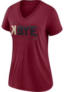 Nike Arizona Diamondbacks Womens Red Triblend Short Sleeve T-Shirt