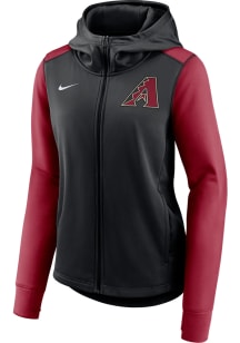 Nike Arizona Diamondbacks Womens Black Fleece Long Sleeve Full Zip Jacket