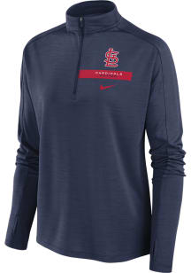 Nike STL Cardinals Womens Navy Blue Pacer 1/4 Zip Pullover