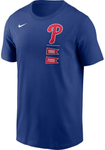 Nike Philadelphia Phillies Blue Local Short Sleeve T Shirt