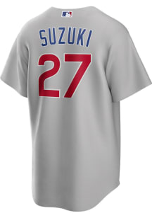 Seiya Suzuki Chicago Cubs Mens Replica Away Jersey - Grey
