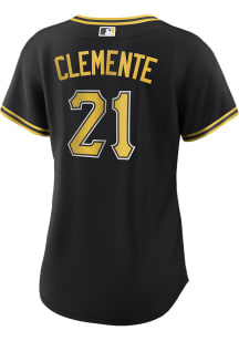 Roberto Clemente Pittsburgh Pirates Womens Replica Alt Jersey - Black