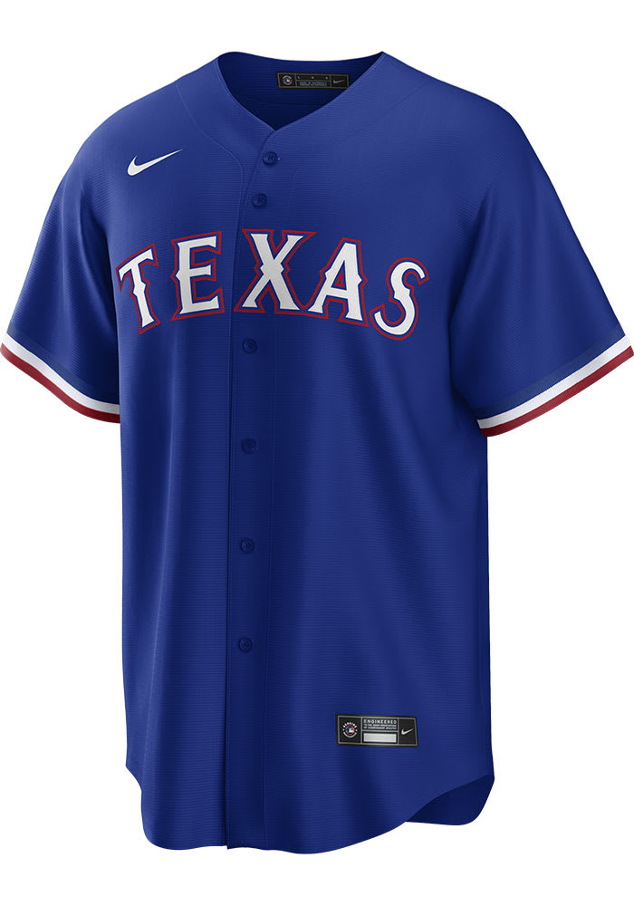 Texas Rangers Mens Nike Replica Replica Jersey - Blue