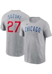 Seiya Suzuki Chicago Cubs Grey Name And Number Short Sleeve Player T Shirt
