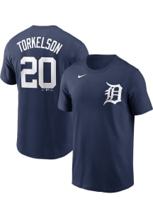 Spencer Torkelson Detroit Tigers Navy Blue Name And Number Short Sleeve Player T Shirt