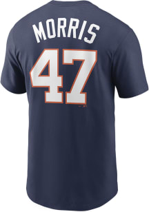 Jack Morris Detroit Tigers Navy Blue Cooperstown Name And Number Short Sleeve Player T Shirt