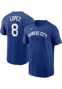 Nicky Lopez Kansas City Royals Blue Name And Number Short Sleeve Player T Shirt