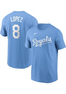 Nicky Lopez Kansas City Royals Light Blue Name And Number Short Sleeve Player T Shirt