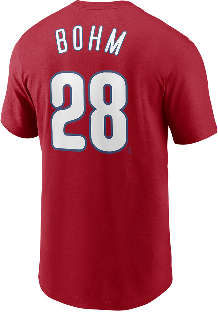 Alec Bohm Philadelphia Phillies Men's Red Roster Name & Number T-Shirt 