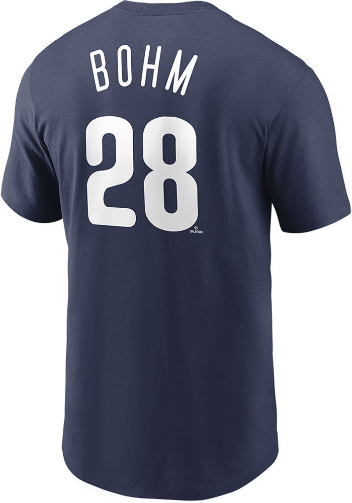 Nike Men's Philadelphia Phillies Alec Bohm No.28 Cool Base Jersey - White - L (Large)