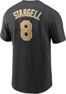 Willie Stargell Pittsburgh Pirates Black Cooperstown Name And Number Short Sleeve Player T Shirt