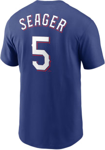 Corey Seager Texas Rangers Blue Name And Number Short Sleeve Player T Shirt