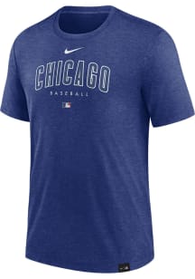 Nike Chicago Cubs Blue Early Work Short Sleeve Fashion T Shirt