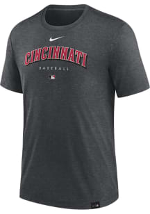 Nike Cincinnati Reds Charcoal Early Work Short Sleeve Fashion T Shirt