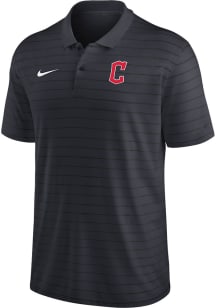Nike Cleveland Guardians Mens Navy Blue Victory Short Sleeve Polo