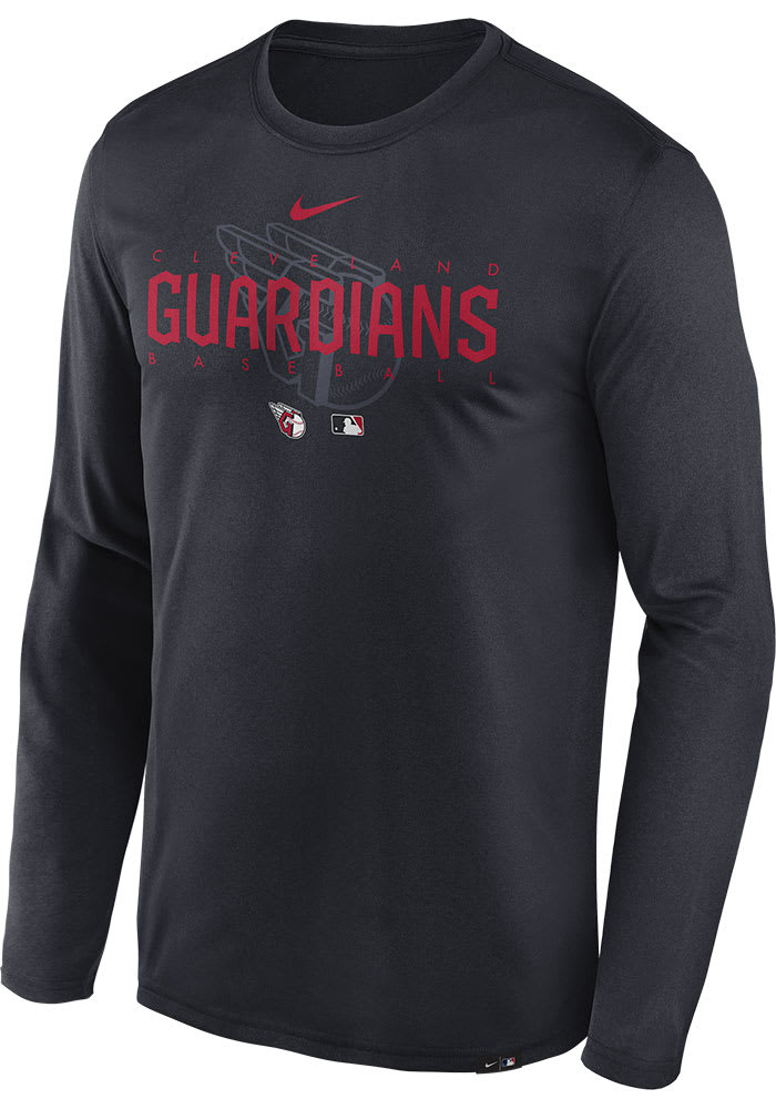 Nike Cleveland Guardians Legend Team Issue Long Sleeve T-Shirt - NAVY