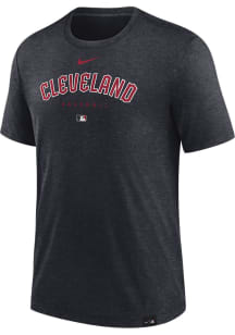 Nike Cleveland Guardians Navy Blue Velocity Short Sleeve T Shirt