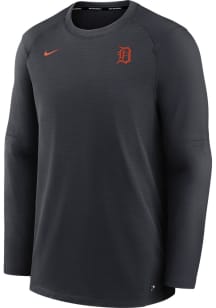 Nike Detroit Tigers Mens Navy Blue Pregame Long Sleeve Sweatshirt