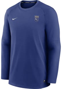 Nike Kansas City Royals Mens Blue Pregame Long Sleeve Sweatshirt