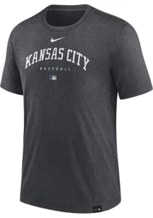 Nike Kansas City Royals Charcoal Early Work Short Sleeve Fashion T Shirt