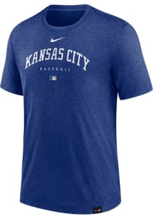 Nike Kansas City Royals Blue Early Work Short Sleeve Fashion T Shirt