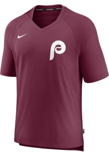 Nike Philadelphia Phillies Maroon Pregame Short Sleeve T Shirt