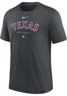 Nike Texas Rangers Charcoal Early Work Short Sleeve Fashion T Shirt