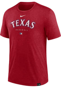 Nike Texas Rangers Red Early Work Short Sleeve Fashion T Shirt