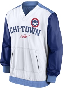 Nike Chicago Cubs Mens White Rewind Warm Up Pullover Jackets