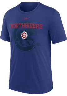 Nike Chicago Cubs Blue Rewind Retro Short Sleeve Fashion T Shirt
